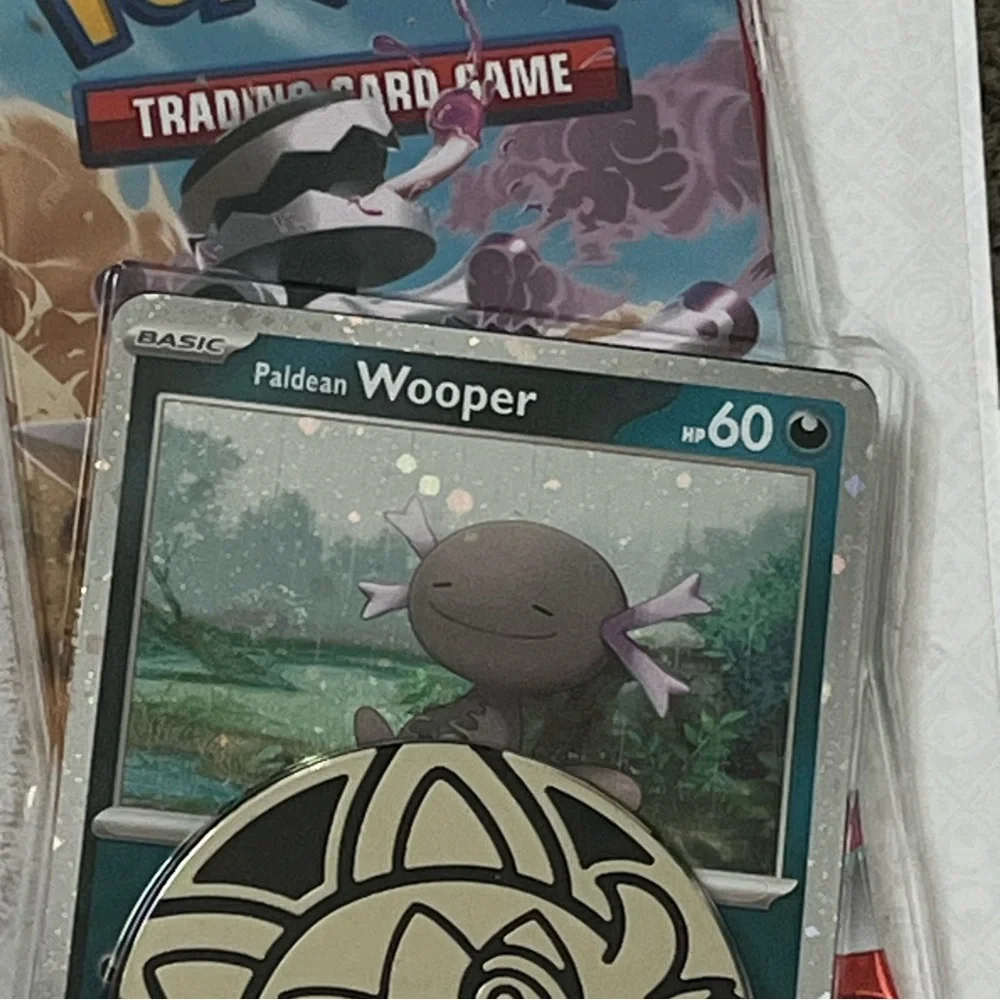 Pokemon HP 60 Paldean Wooper Stellar Crown Booster Pack New Sealed - Picture 5 of 7